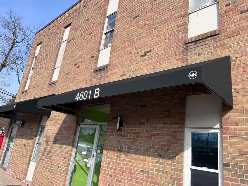 Custom-built fabric awning by Metal AP, Columbus Ohio